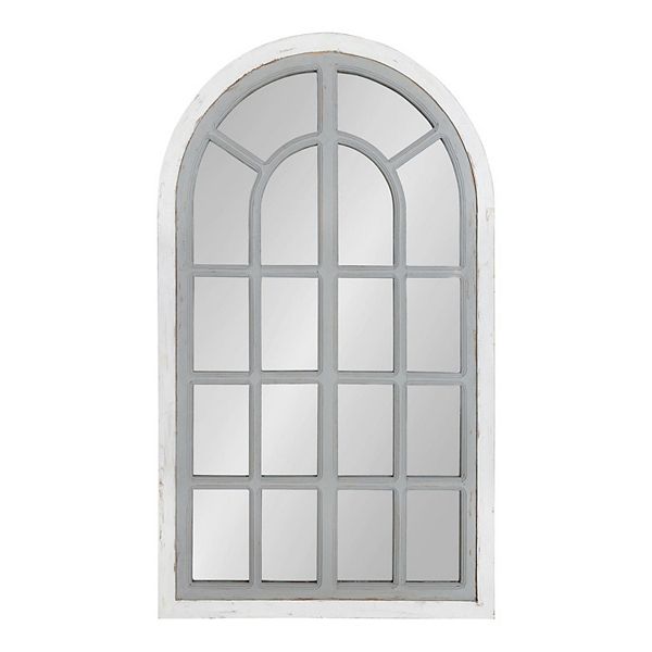 Kate and Laurel Boldmere Windowpane Arch Wall Mirror