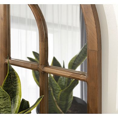 Kate and Laurel Boldmere Windowpane Arch Wall Mirror