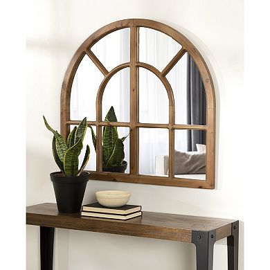Kate and Laurel Boldmere Windowpane Arch Wall Mirror