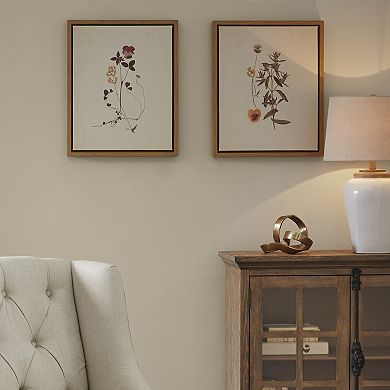 Martha Stewart French Herbarium Framed Canvas Wall Art 2-piece Set