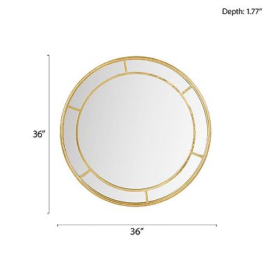 Martha Stewart Katonah Round Framed Wall Mirror