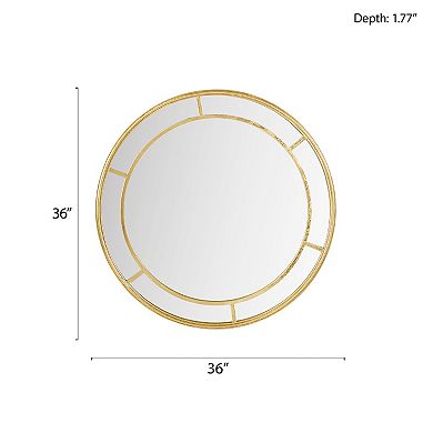 Martha Stewart Katonah Round Framed Wall Mirror