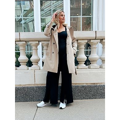 Women's London Fog Water-Repellant Double Breasted Trench Coat