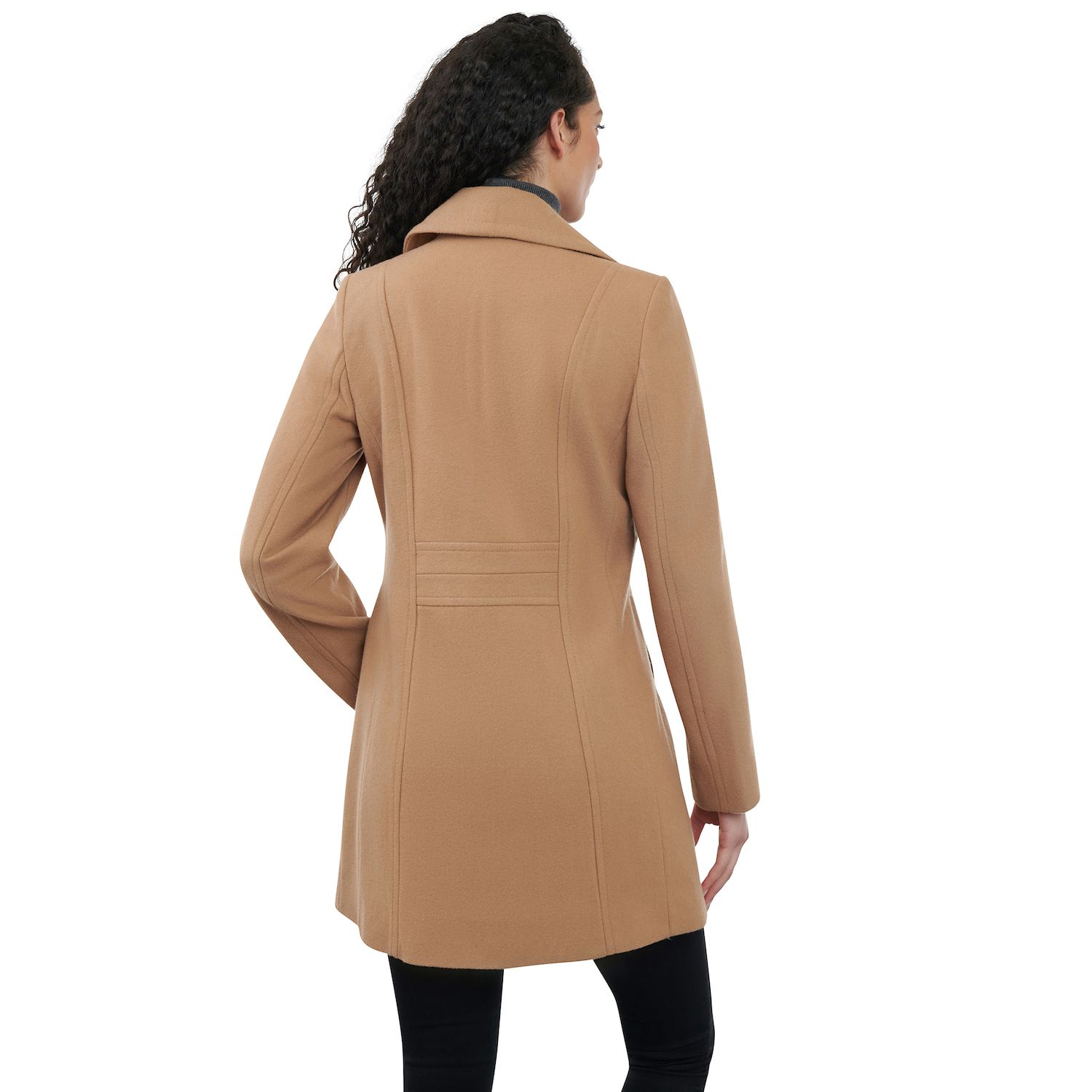 Zip Out Lining LONDON FOG Women's Single-Breasted Peacoat With