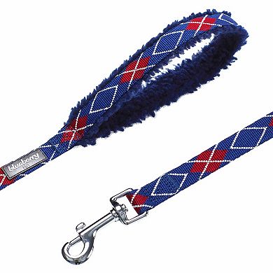 Dog Leash in Scottish Argyle with Soft & Comfortable Sherpa Fleece Handle