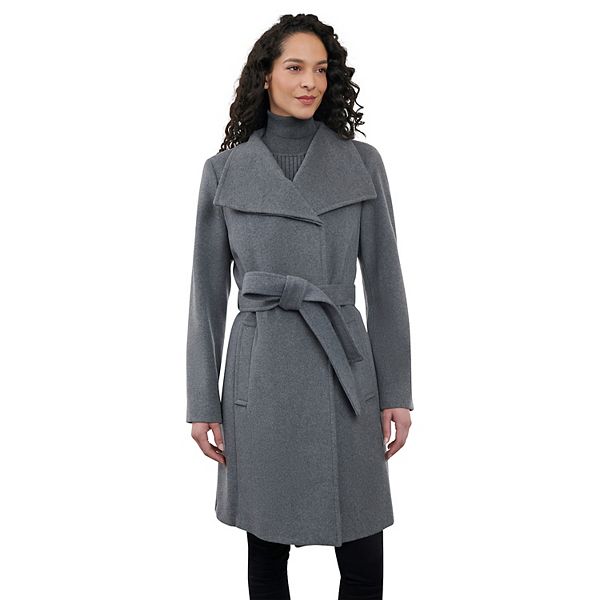 Women's London Fog Wrap Wool Blend Coat