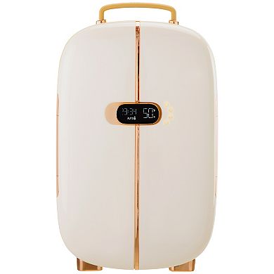 Portable Beauty Fridge Professional Skincare Fridge W/led Lighting & Timer White