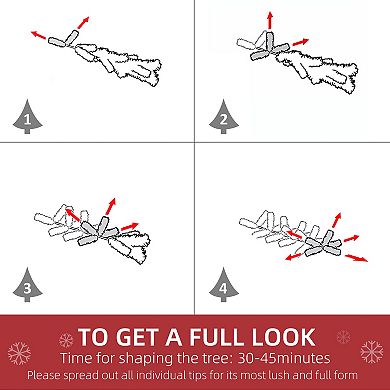 Artificial Christmas Tree 7.5' Indoor Realistic Holiday Decoration W/ Pine Shape