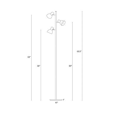 Brightech Ethan 65.5" Led Tree Floor Lamp With Adjustable Rotating Heads