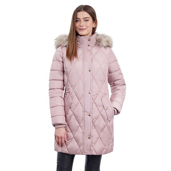 Women's London Fog Hooded Puffer Walker Jacket