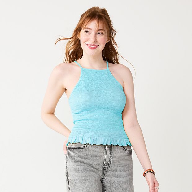 Smocked High-Neck Tank