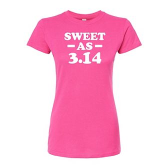 Juniors' "Sweet As 3.14" Fitted Graphic Tee