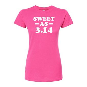 Juniors' "Sweet As 3.14" Fitted Graphic Tee