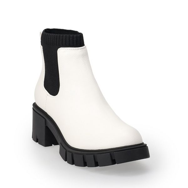 White chelsea cheap ankle boots