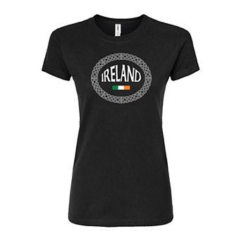 Juniors' St. Patrick's Day Celtic "Ireland" Fitted Graphic Tee