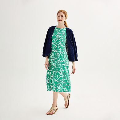 Women's Croft & Barrow® Sleeveless Fit & Flare Midi Dress