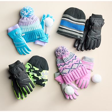 Girls 4-16 ZeroXposur Winter Fashion Beanie & Ski Gloves Set