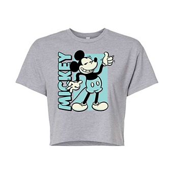 Disney's Mickey Mouse Juniors' Vintage Cropped Graphic Tee