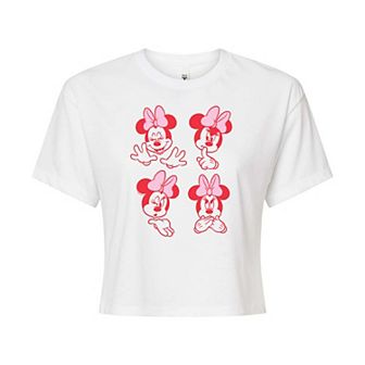 Disney's Minnie Mouse Juniors' Emotions Cropped Graphic Tee