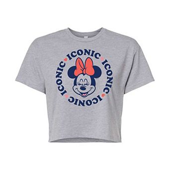 Disney's Minnie Mouse Juniors' Iconic Cropped Graphic Tee