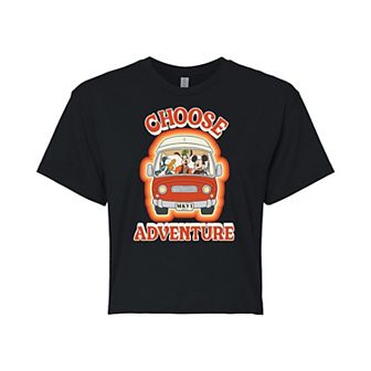 Disney's Mickey Mouse, Goofy & Donald Duck Juniors' Choose Adventure Cropped Tee
