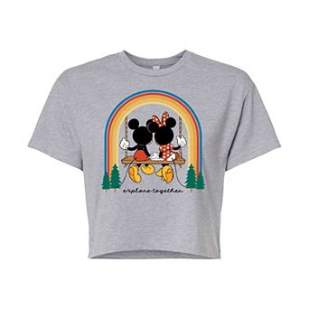 Disney's Mickey & Minnie Mouse Juniors' Explore Cropped Tee