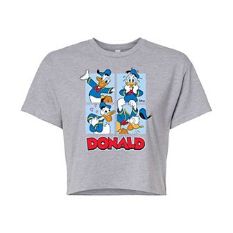 Disney's Donald Duck Juniors' Grid Cropped Tee