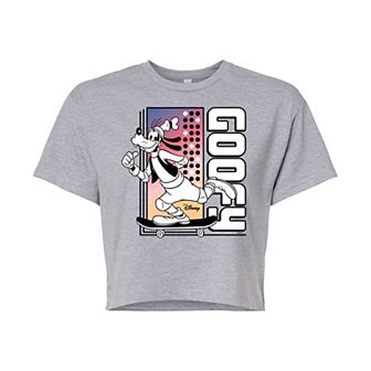 Disney's Goofy Juniors' Skating Cropped Tee