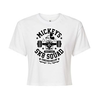 Disney's Mickey Mouse Juniors' Sk8 Squad Cropped Tee