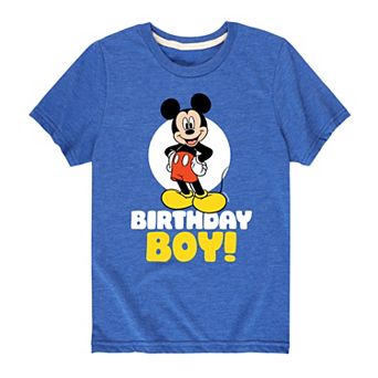 Disney's Mickey Mouse Boys 8-20 Birthday Boy Graphic Tee