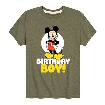 Disney's Mickey Mouse Boys 8-20 Birthday Boy Graphic Tee