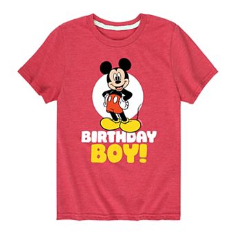 Disney's Mickey Mouse Boys 8-20 Birthday Boy Graphic Tee