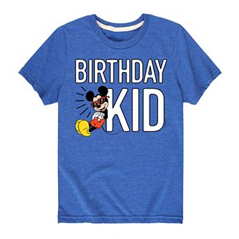 Disney's Mickey Mouse Boys 8-20 Birthday Kid Graphic Tee