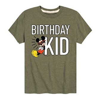 Disney's Mickey Mouse Boys 8-20 Birthday Kid Graphic Tee