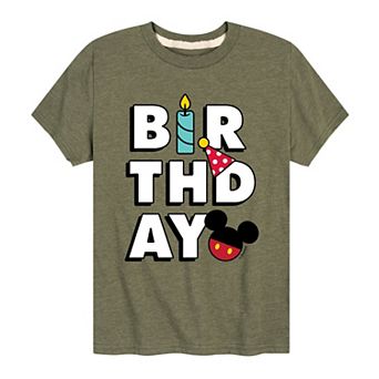 Disney's Mickey Mouse Boys 8-20 Birthday Icons Graphic Tee