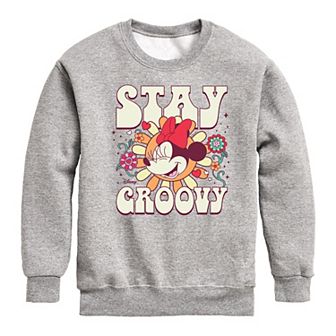 Disney's Minnie Mouse Boys 8-20 Stay Groovy Fleece Sweatshirt