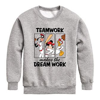 Disney's Mickey Mouse Boys 8-20 Baseball Team Work Fleece Sweatshirt