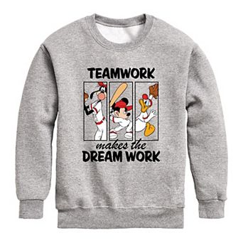 Disney's Mickey Mouse Boys 8-20 Baseball Team Work Fleece Sweatshirt