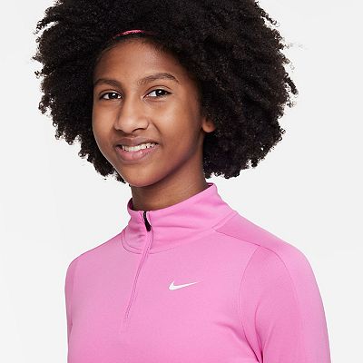 Girls 7 16 Nike Dri FIT Long Sleeve Half Zip Top