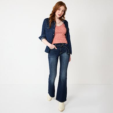 Juniors' SO® Low Rise Flare Jeans