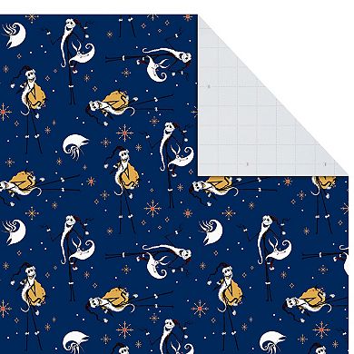 Hallmark Nightmare Before Christmas Flat Wrapping Paper Sheets with Cutlines on Reverse (12 Folded Sheets)