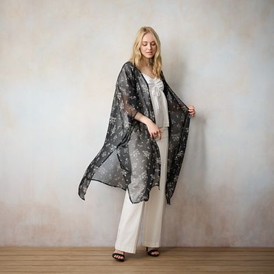 Women's LC Lauren Conrad Sheer Lace Floral Duster
