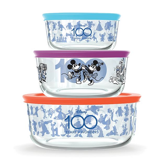 Pyrex, Kitchen, Pyrex Disney Colorful Minnie Mouse 8 Pcs Storage Bowls W  Lids Set Collectible
