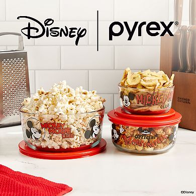 Disney's Mickey Mouse Club 6-pc. Glass Storage 6-pc Set by Pyrex