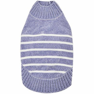 Cozy & Soft Chenille Classy Striped Dog Sweater