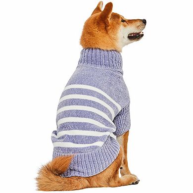 Cozy & Soft Chenille Classy Striped Dog Sweater