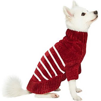 Cozy & Soft Chenille Classy Striped Dog Sweater