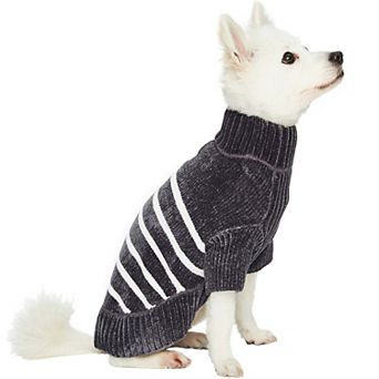 Cozy & Soft Chenille Classy Striped Dog Sweater