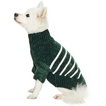 Cozy & Soft Chenille Classy Striped Dog Sweater