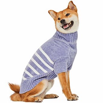 Cozy & Soft Chenille Classy Striped Dog Sweater